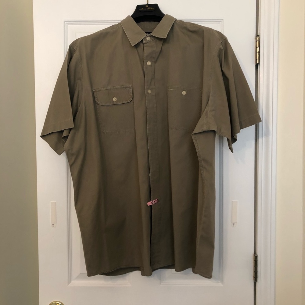 Khaki Green Ralph Lauren Short Sleeve Button Down